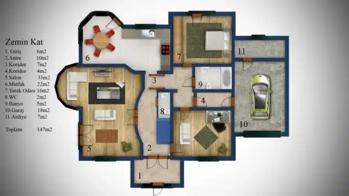 celik-ev-220-metre-kare-zemin-kat-plani