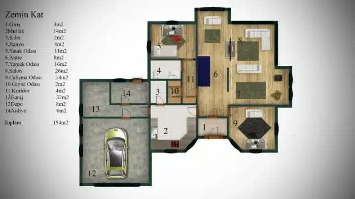 celik-ev-232-metre-kare-zemin-kat-plani